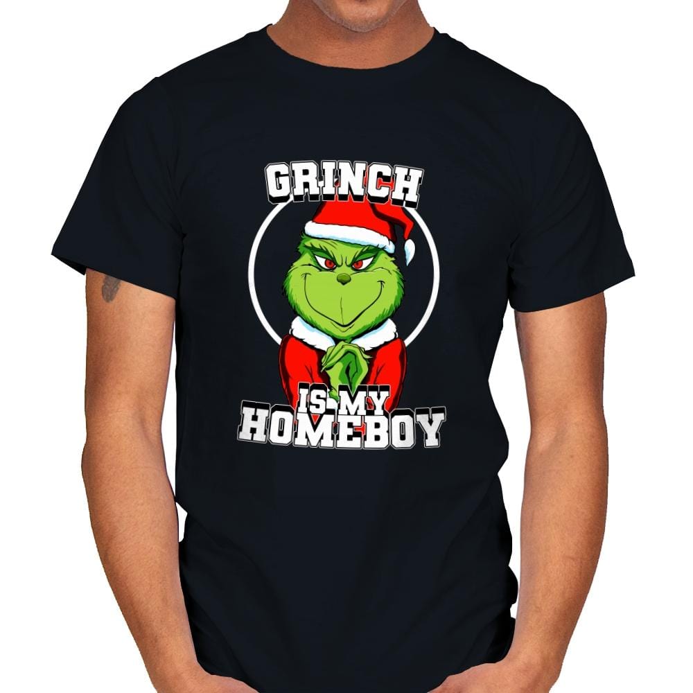 Grinch Is My Homeboy - Mens T-Shirts RIPT Apparel Small / Black