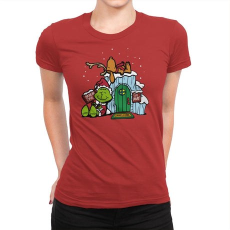 Grinch Nuts - Womens Premium T-Shirts RIPT Apparel Small / Red