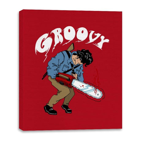 Groovy - Canvas Wraps Canvas Wraps RIPT Apparel 16x20 / Red