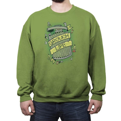 Grouch Life - Crew Neck Sweatshirt Crew Neck Sweatshirt RIPT Apparel