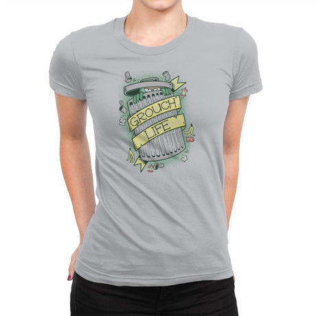 Grouch Life Exclusive - Womens Premium T-Shirts RIPT Apparel Small / Heather Grey