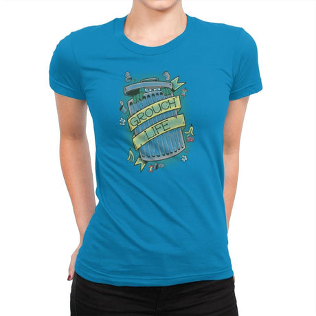 Grouch Life Exclusive - Womens Premium T-Shirts RIPT Apparel Small / Turquoise