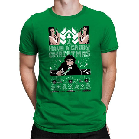 Gruby Christmas - Ugly Holiday - Mens Premium T-Shirts RIPT Apparel Small / Kelly Green