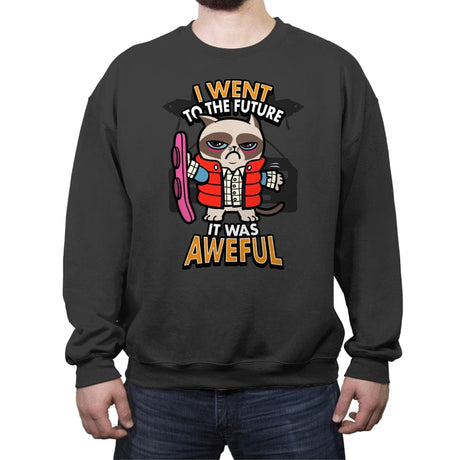 Grumpy Time Traveller - Crew Neck Sweatshirt Crew Neck Sweatshirt RIPT Apparel Small / Charcoal