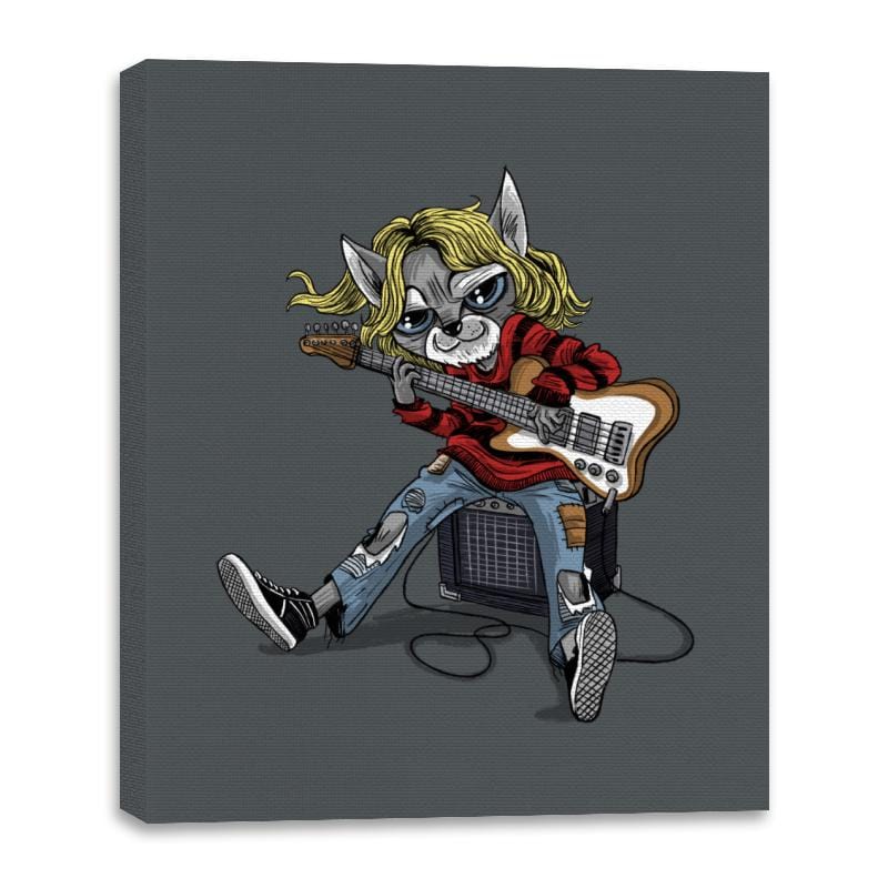 Grunge Cat - Canvas Wraps Canvas Wraps RIPT Apparel 16x20 / Charcoal