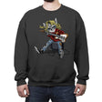 Grunge Cat - Crew Neck Sweatshirt Crew Neck Sweatshirt RIPT Apparel Small / Charcoal