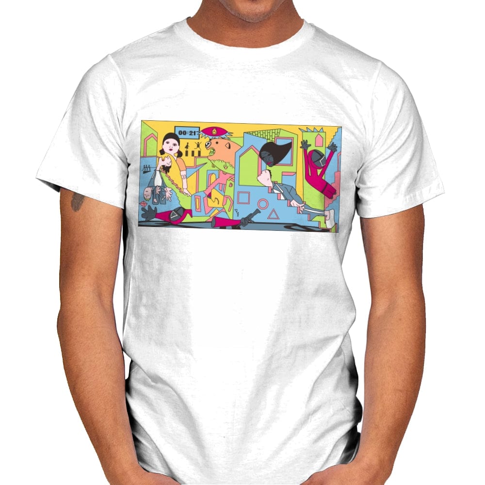 Guernica Game - Mens T-Shirts RIPT Apparel Small / White