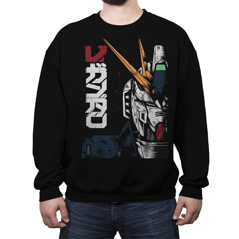 Gundam - Crew Neck Sweatshirt Crew Neck Sweatshirt RIPT Apparel Small / Black