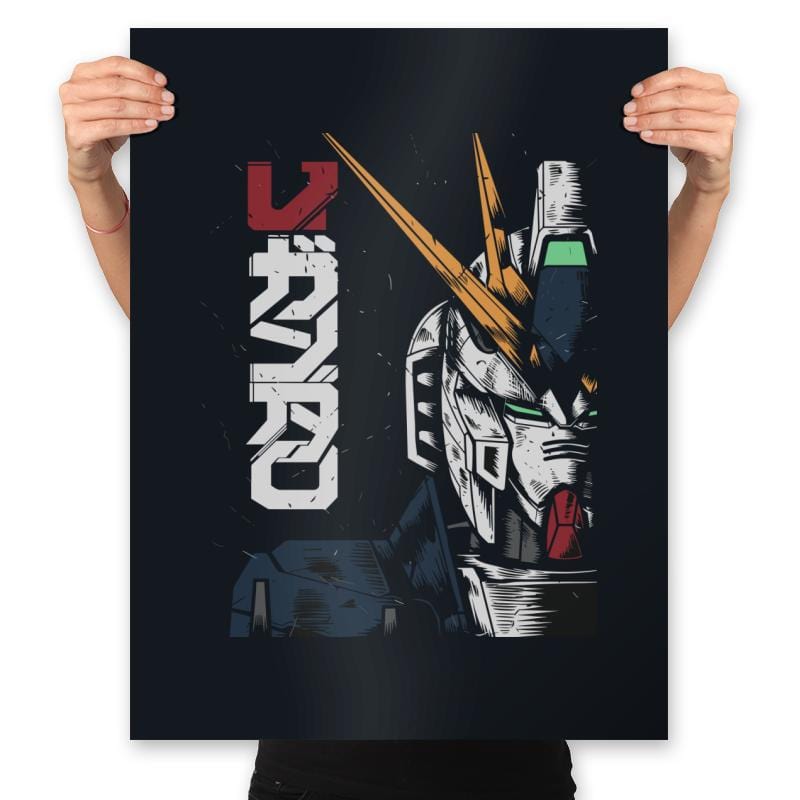 Gundam - Prints Posters RIPT Apparel 18x24 / Black