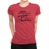 Guns Don't Kill Walkers Exclusive - Womens Premium T-Shirts RIPT Apparel Small / Red