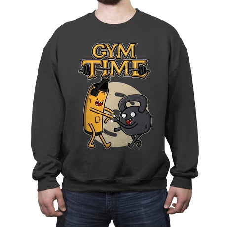 Gym Time - Crew Neck Sweatshirt Crew Neck Sweatshirt RIPT Apparel Small / Charcoal