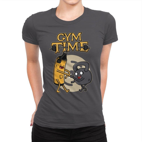 Gym Time - Womens Premium T-Shirts RIPT Apparel Small / Heavy Metal