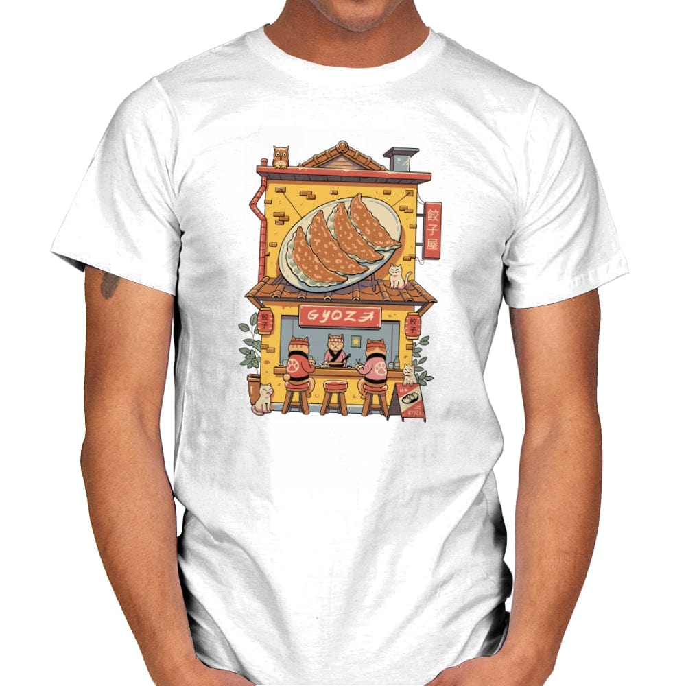 Gyoza Neko House - Mens T-Shirts RIPT Apparel Small / White