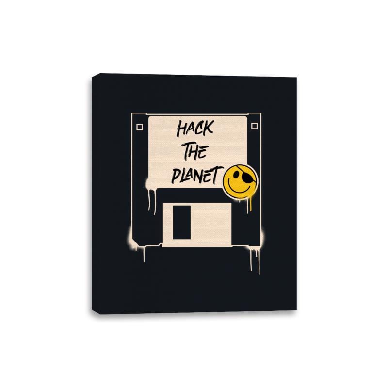 Hack The Planet - Canvas Wraps Canvas Wraps RIPT Apparel 8x10 / Black