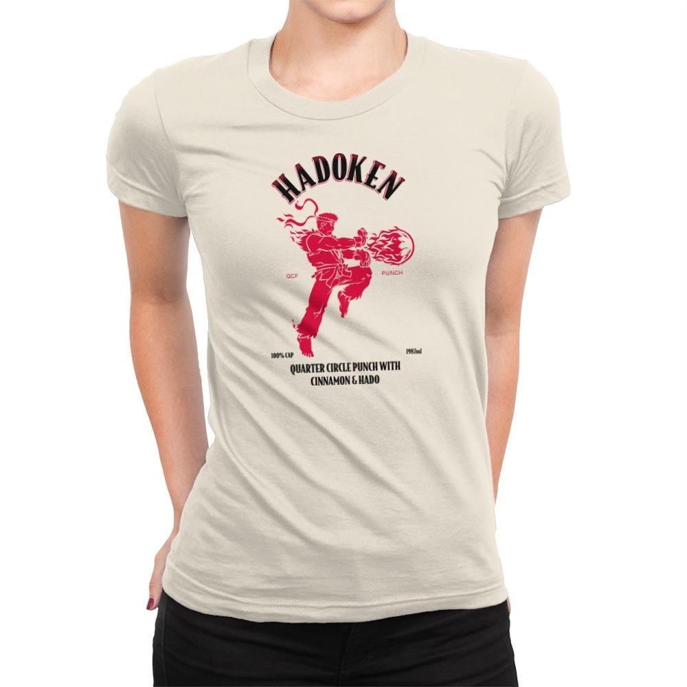 Hadoken Whiskey Exclusive - Womens Premium T-Shirts RIPT Apparel Small / Natural