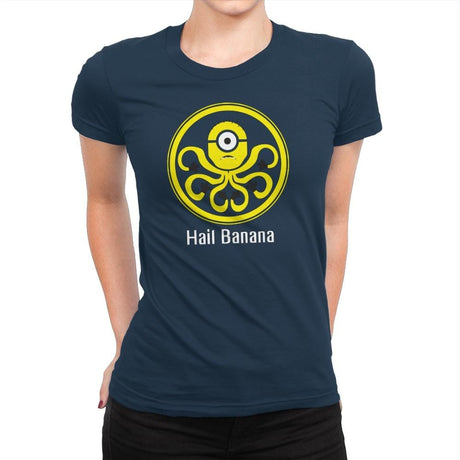 HAIL BANANA - Despicable Tees - Womens Premium T-Shirts RIPT Apparel Small / Midnight Navy