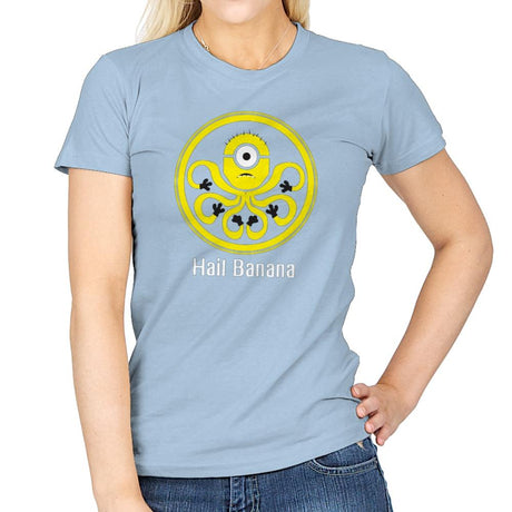 HAIL BANANA - Despicable Tees - Womens T-Shirts RIPT Apparel Small / Light Blue