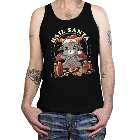 Hail Santa - Tanktop Tanktop RIPT Apparel X-Small / Black