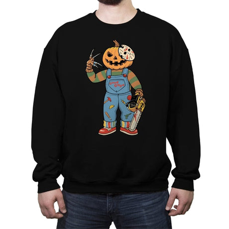 Halloween Boy - Crew Neck Sweatshirt Crew Neck Sweatshirt RIPT Apparel Small / Black