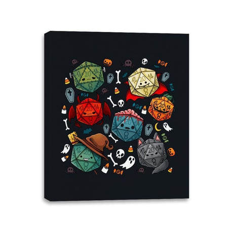 Halloween Dice - Canvas Wraps Canvas Wraps RIPT Apparel 11x14 / Black