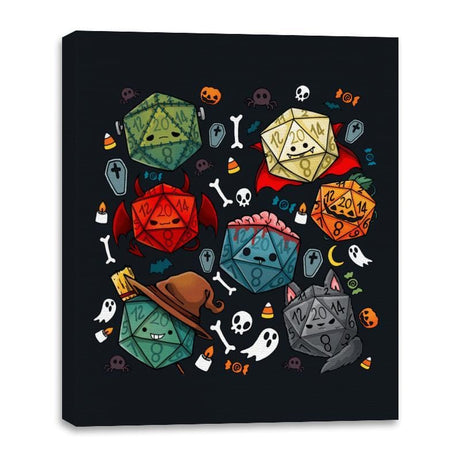 Halloween Dice - Canvas Wraps Canvas Wraps RIPT Apparel 16x20 / Black