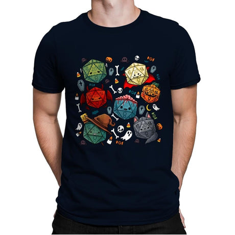 Halloween Dice - Mens Premium T-Shirts RIPT Apparel Small / Midnight Navy