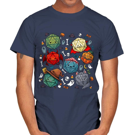 Halloween Dice - Mens T-Shirts RIPT Apparel Small / Navy