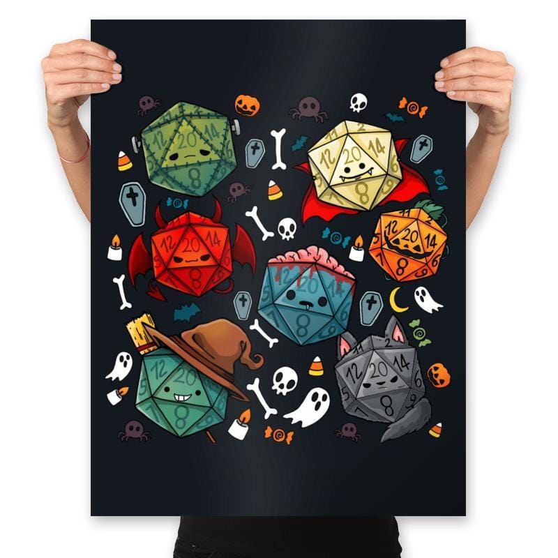 Halloween Dice - Prints Posters RIPT Apparel 18x24 / Black