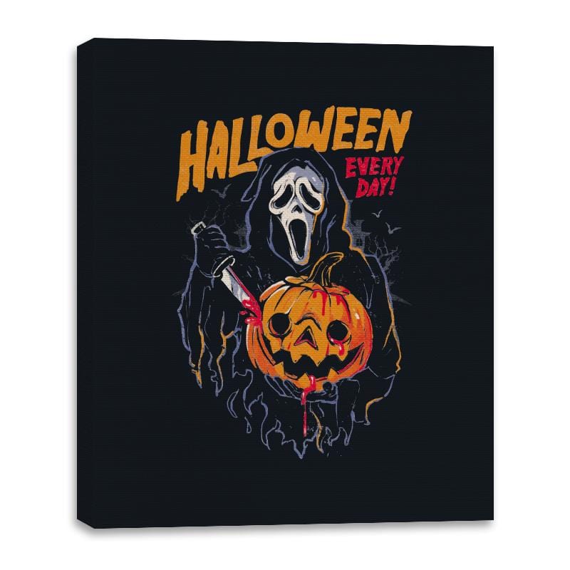 Halloween Everyday - Canvas Wraps Canvas Wraps RIPT Apparel 16x20 / Black