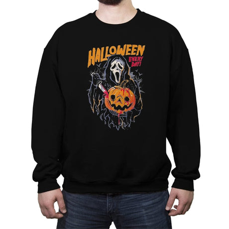 Halloween Everyday - Crew Neck Sweatshirt Crew Neck Sweatshirt RIPT Apparel Small / Black