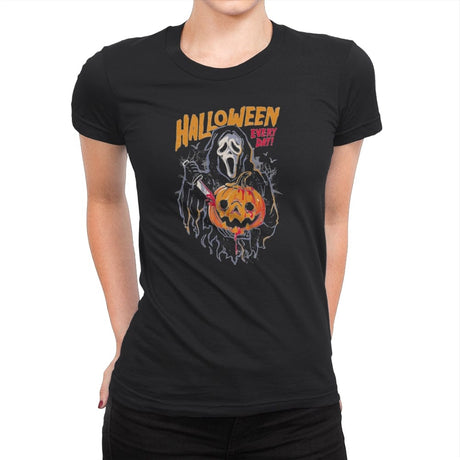 Halloween Everyday - Womens Premium T-Shirts RIPT Apparel Small / Black