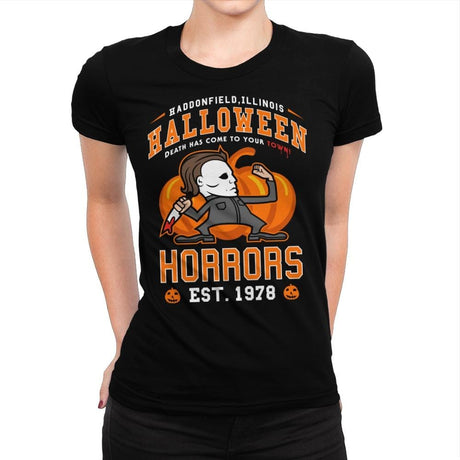 Halloween Horrors - Womens Premium T-Shirts RIPT Apparel Small / Indigo