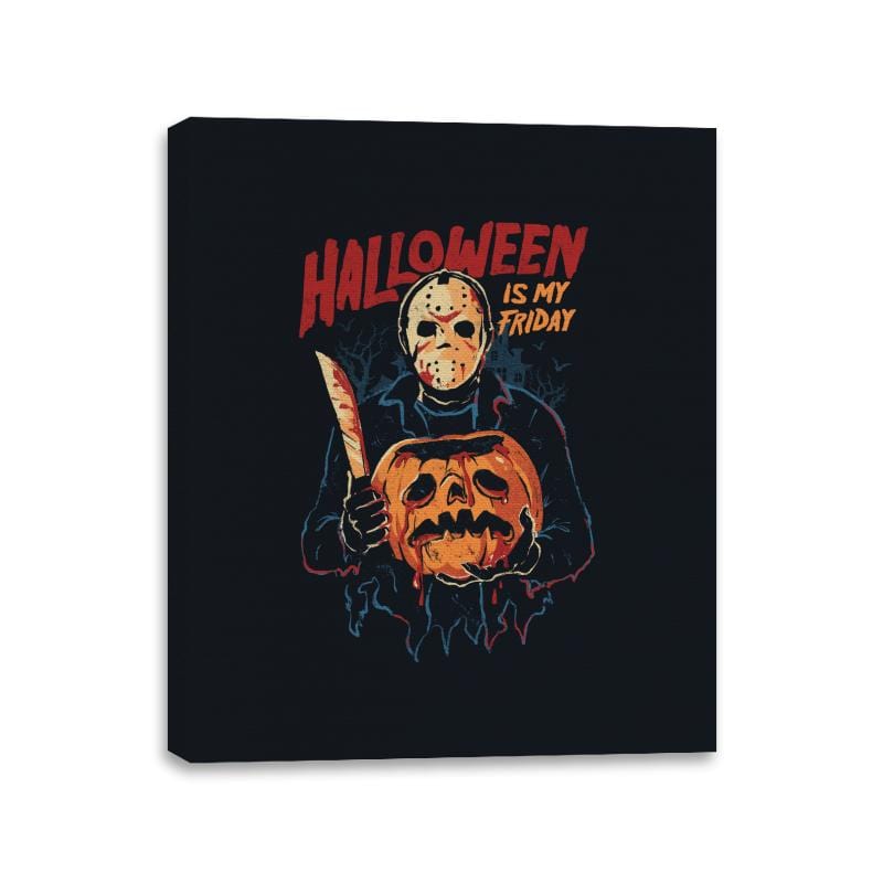 Halloween Is My Friday - Canvas Wraps Canvas Wraps RIPT Apparel 11x14 / Black