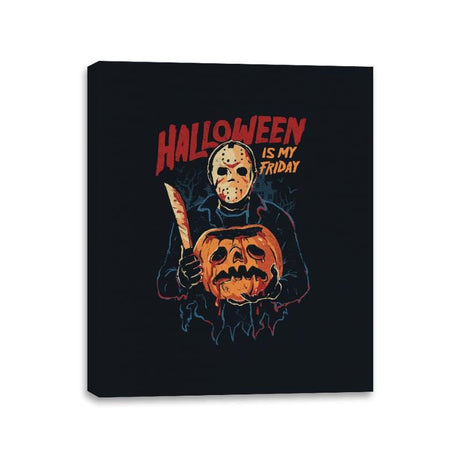 Halloween Is My Friday - Canvas Wraps Canvas Wraps RIPT Apparel 11x14 / Black