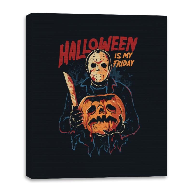 Halloween Is My Friday - Canvas Wraps Canvas Wraps RIPT Apparel 16x20 / Black