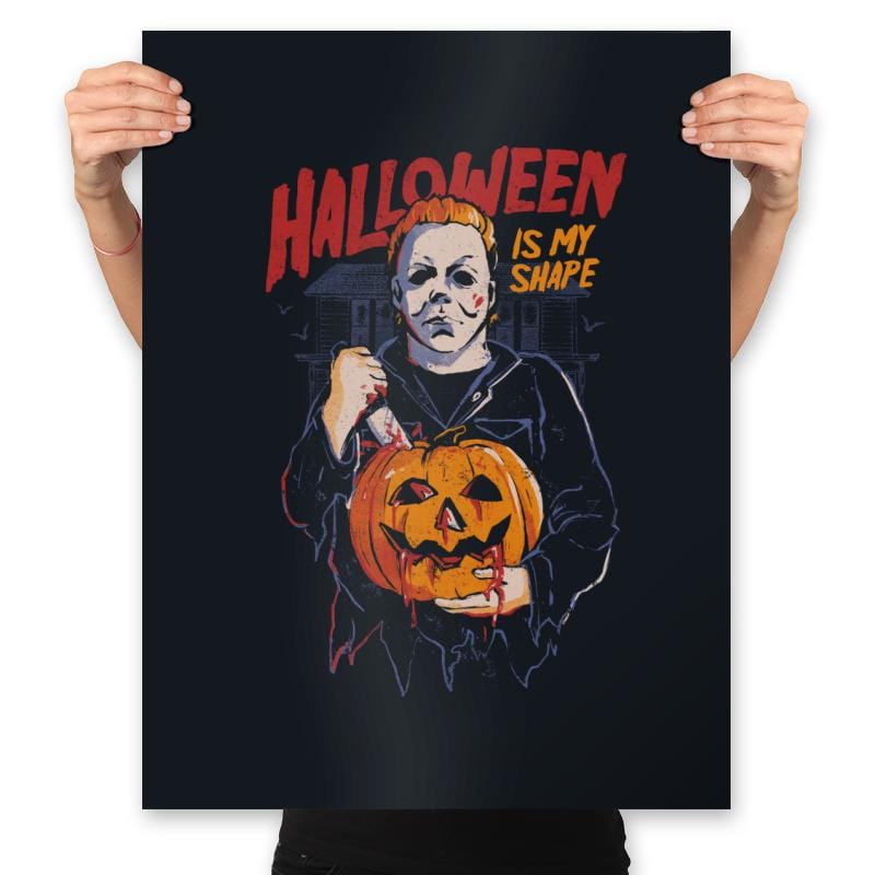 Halloween Is My Shape - Prints Posters RIPT Apparel 18x24 / Black