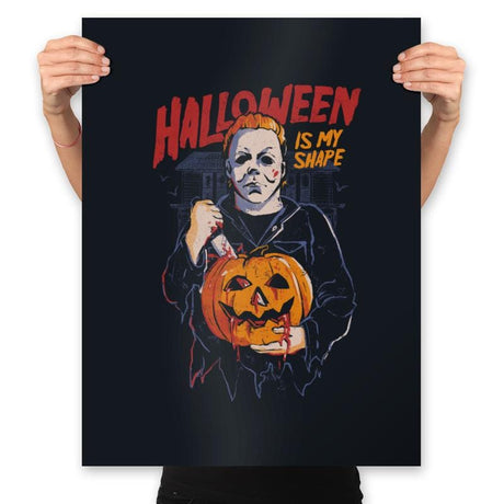 Halloween Is My Shape - Prints Posters RIPT Apparel 18x24 / Black