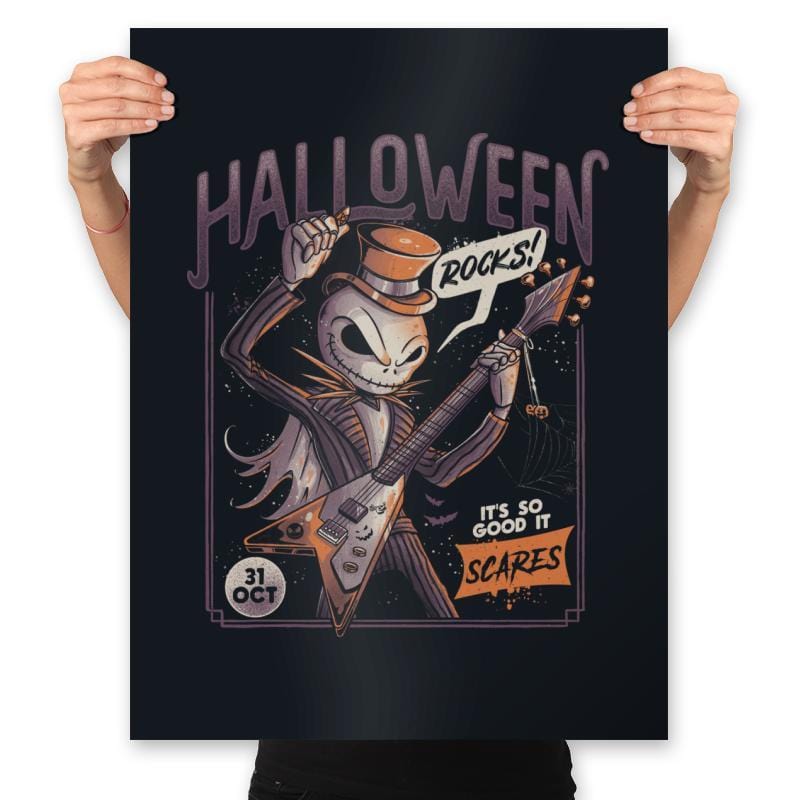 Halloween Rocks - Prints Posters RIPT Apparel 18x24 / Black