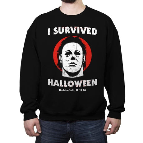 Halloween Survivor - Crew Neck Sweatshirt Crew Neck Sweatshirt RIPT Apparel Small / Black