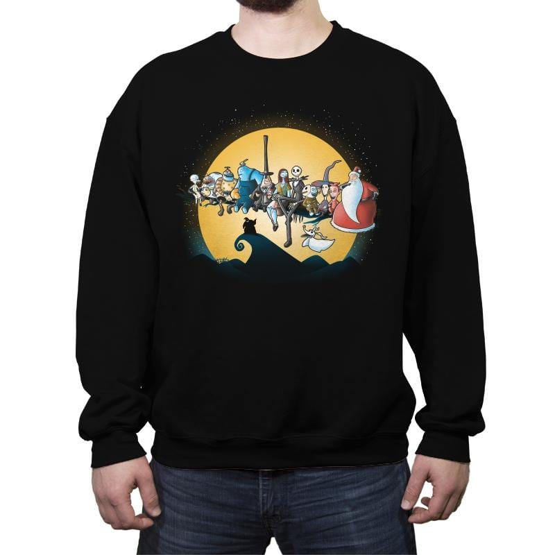 Halloween Workers - Crew Neck Sweatshirt Crew Neck Sweatshirt RIPT Apparel Small / Black