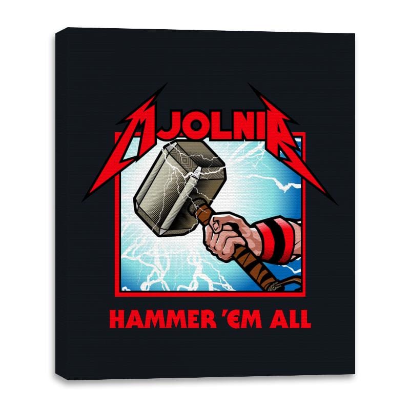 Hammer Time - Canvas Wraps Canvas Wraps RIPT Apparel 16x20 / Black