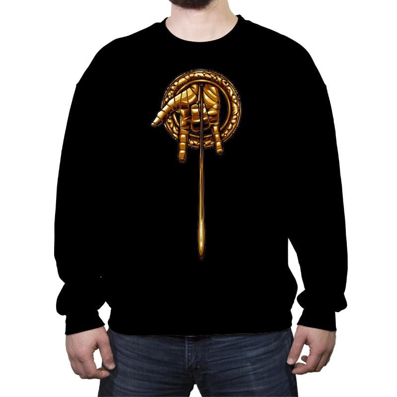 Hand of the Thwip - Crew Neck Sweatshirt Crew Neck Sweatshirt RIPT Apparel Small / Black