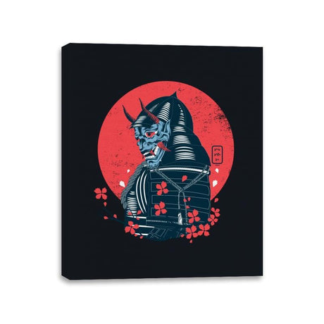 Hannya Sakura Samurai - Canvas Wraps Canvas Wraps RIPT Apparel 11x14 / Black