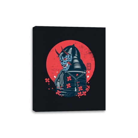 Hannya Sakura Samurai - Canvas Wraps Canvas Wraps RIPT Apparel 8x10 / Black