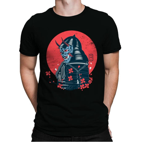 Hannya Sakura Samurai - Mens Premium T-Shirts RIPT Apparel Small / Black