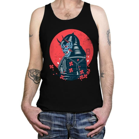 Hannya Sakura Samurai - Tanktop Tanktop RIPT Apparel X-Small / Black