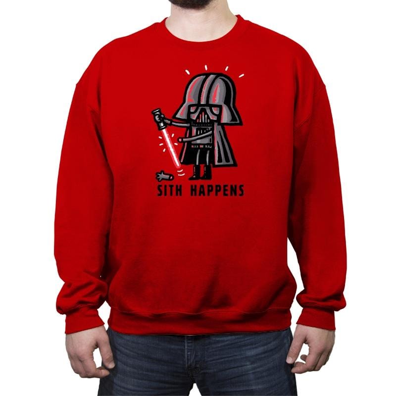 Happens It Does - Crew Neck Sweatshirt Crew Neck Sweatshirt RIPT Apparel Small / Red