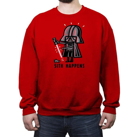 Happens It Does - Crew Neck Sweatshirt Crew Neck Sweatshirt RIPT Apparel Small / Red