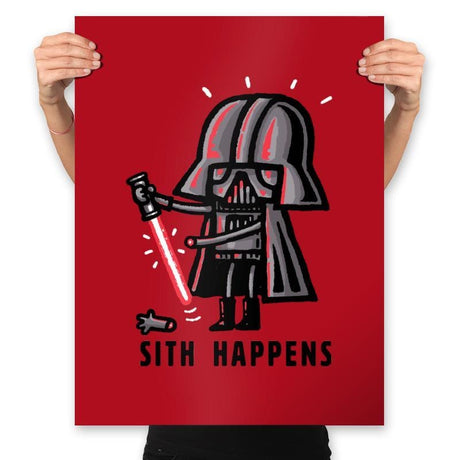 Happens It Does - Prints Posters RIPT Apparel 18x24 / Red