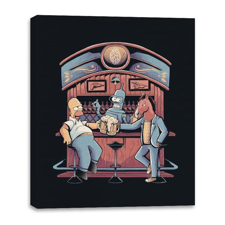 Happy Hour  - Canvas Wraps Canvas Wraps RIPT Apparel 16x20 / Black